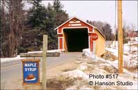 Swanzey, NH - Slate Bridge with Maple Sign
